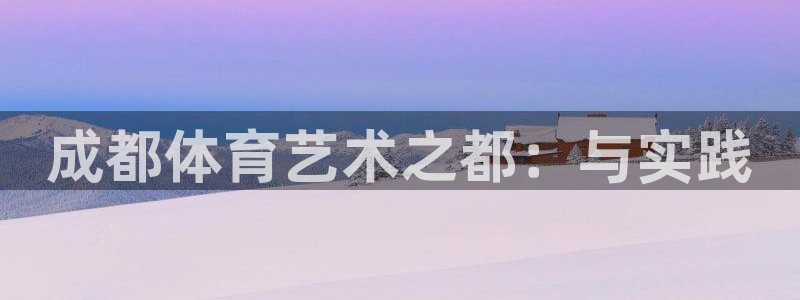 vsport体育官方正版app代理：成都体育艺术之都